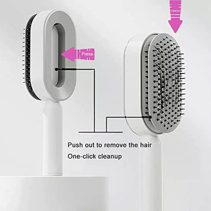 LuxeGlow™ Self Cleaning Hair Brush For Women