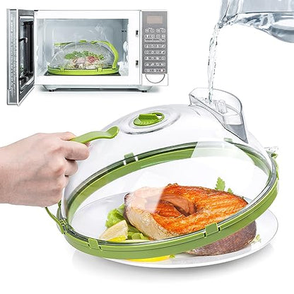 2-in-1 Microwave Steamer & Splash Protector Cover